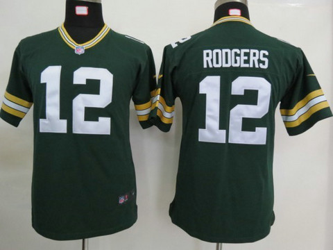 Youth Green Bay Packers 12 Rodgers Green Nike Game nfl jerseys